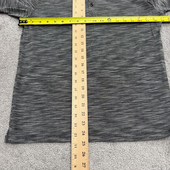 Robert Barakett Henley Long Sleeve Shirt Mens Small Gray Pima Cotton Textured - Picture 8 of 11